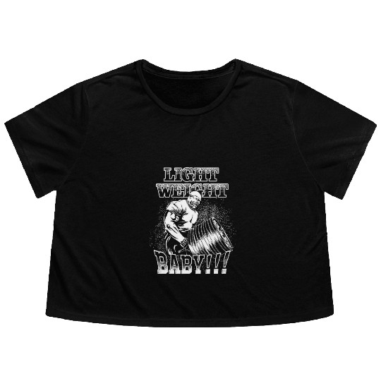 Lightweight Baby Drum Illustration Flowy Cropped Tees