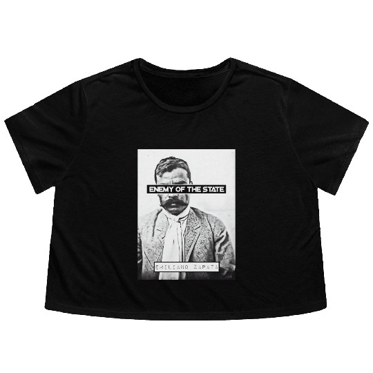 Emiliano Zapata (EOTS) (B&W) Flowy Cropped Tees