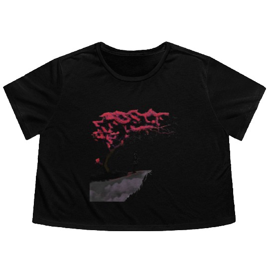 The lonely warrior Flowy Cropped Tees