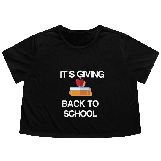 It's giving back to school Flowy Cropped Tees