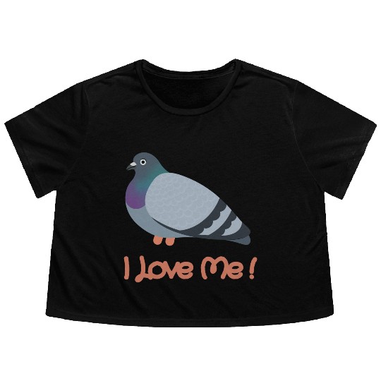 I LOVE ME - Pigeon Flowy Cropped Tees