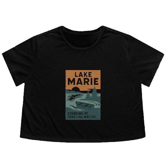 Lake Marie: Standing By Peaceful Waters Flowy Cropped Tees