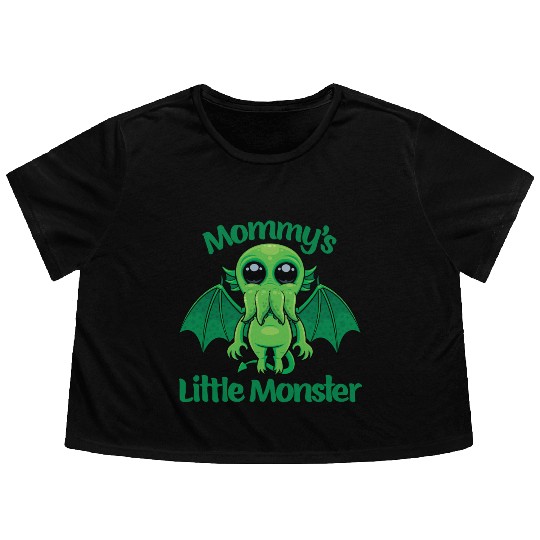 Mommy’s Little Monster Cthulhu Cuddles Flowy Cropped Tees