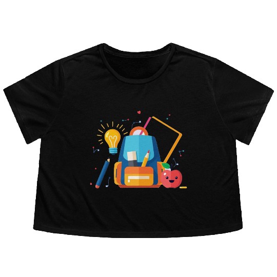 Back-to-School Creative Icons for Students  Flowy Cropped Tees