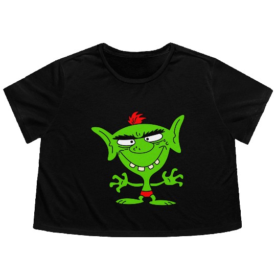 green goblin Flowy Cropped Tees