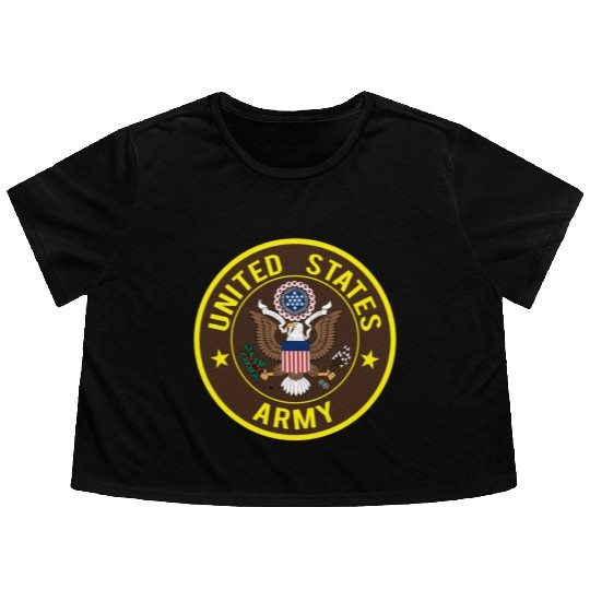 US Army Flowy Cropped Tees
