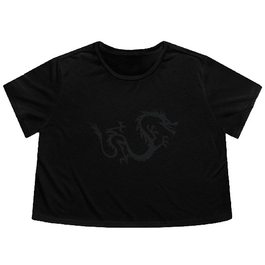 Chinese Dragon Tattoo 3 Flowy Cropped Tees