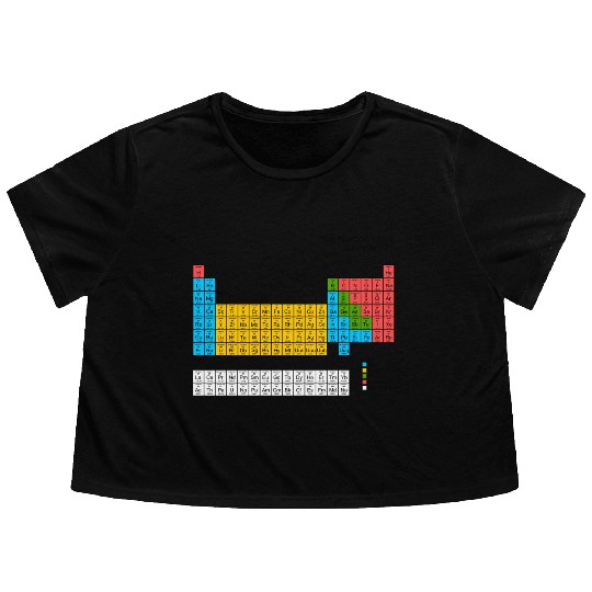 Periodic Table Flowy Cropped Tees