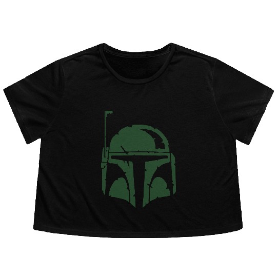 Boba Fett Helmet Worn Flowy Cropped Tees