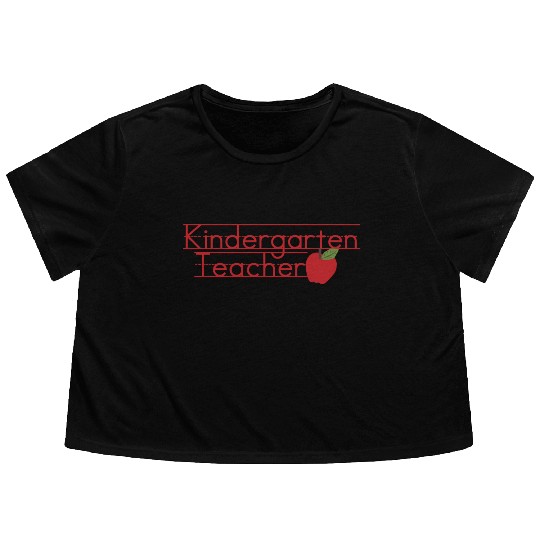 Kindergarten teacher Flowy Cropped Tees
