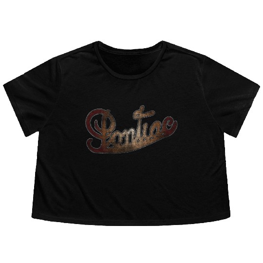 Old School Pontiac Distressed Flowy Cropped Tees