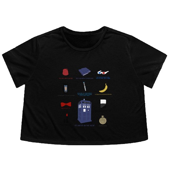 Doctor Who Items Flowy Cropped Tees