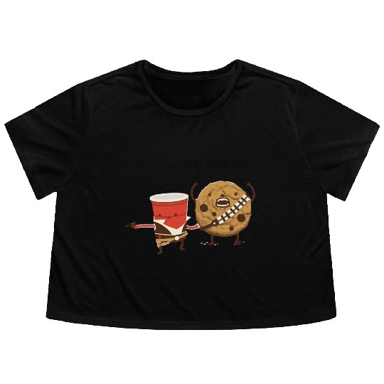 Funny star wars han solo and chewbacca Flowy Cropped Tees