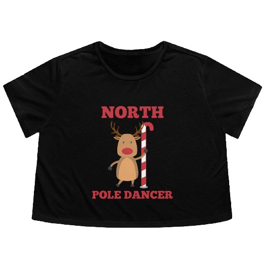 North Pole Dancer Flowy Cropped Tees