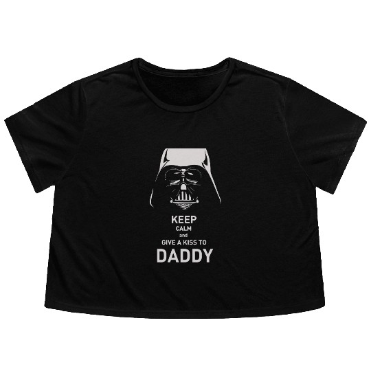 Funny Star Wars Darth Vader father's day gift Flowy Cropped Tees