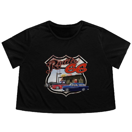 Route 66 Triple Flowy Cropped Tees