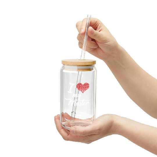 I love my Master BDSM Submissive Sub Slave gift Frosted Tumblers