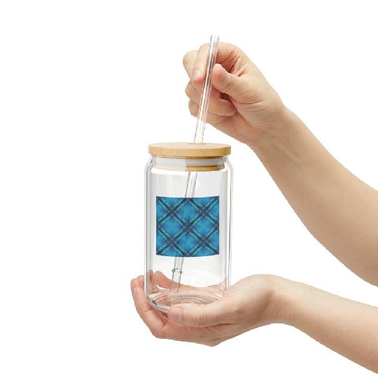 Elevate Your Style with the Blue Tartan Pattern T- Frosted Tumblers