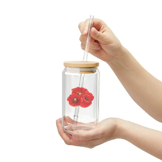 Poppy Flower Flowers Flora Nature Frosted Tumblers