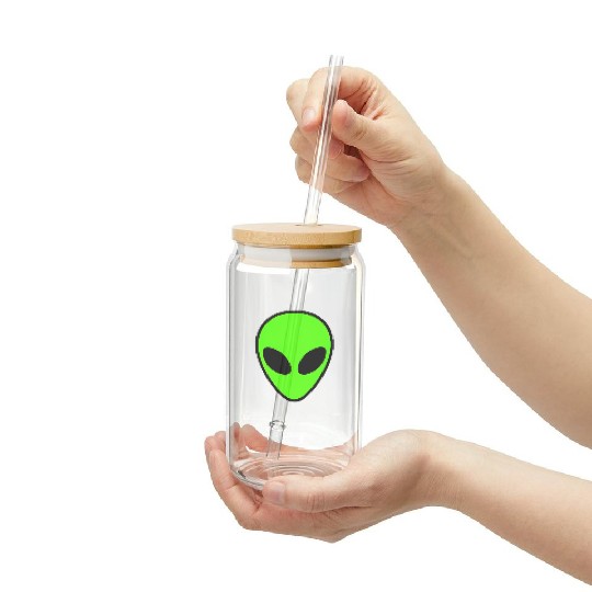 Alien Head Pocket Patch Area 51 Frosted Tumblers