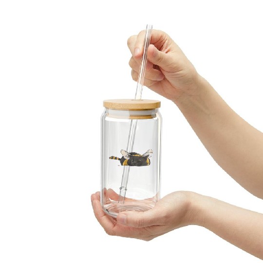 Fuzzy Little Bumblebee Kitty Frosted Tumblers