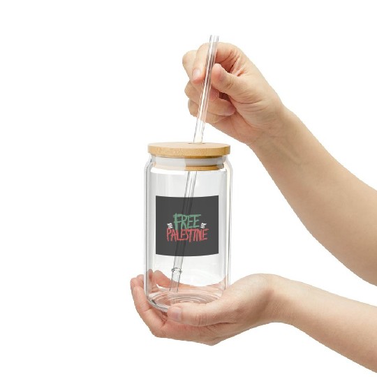 free free Palestine typography 2 Frosted Tumblers