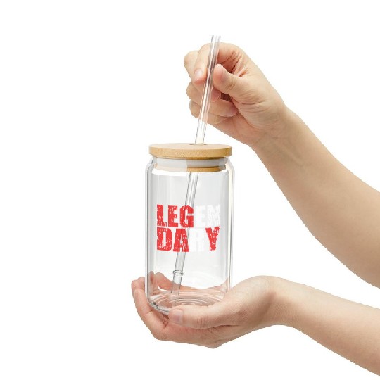 leg day gym funny workout bodybuilding Frosted Tumblers