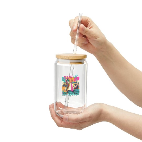 Clean up the streets Trump vintage Frosted Tumblers