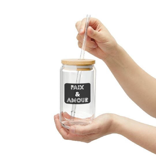 Paix et amour noir Frosted Tumblers