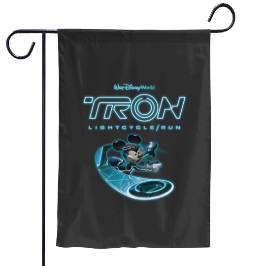 Disney Tron Lightcylce Run Ride Garden Flags, Tron Lightcycle Garden Flags, Disney Trip Garden Flags