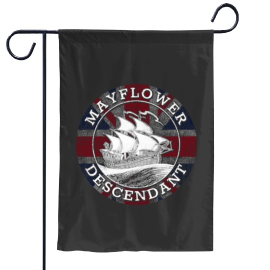 Mayflower Descendant Distressed Union Jack Garden Flags Garden Flags