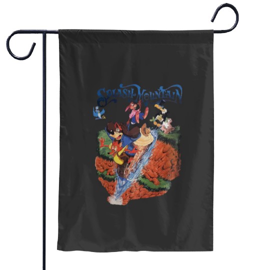 Retro Disneyland Splash Mountain Garden Flags
