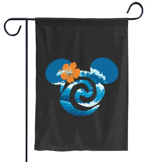 Moana Garden Flags, Disneyworld Garden Flags, Disney Princess Garden Flags, Moana Mickey Ears Garden Flags