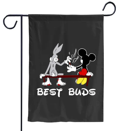 Bugs Bunny and Mickey Mouse Besst Buds, Funny Disney Looneys Tunes Garden Flags