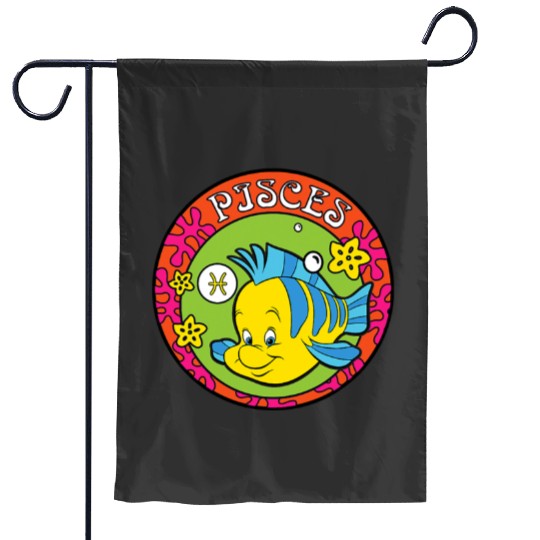 Disney The Little Mermaid Flounder Zodiac Pisces Garden Flags