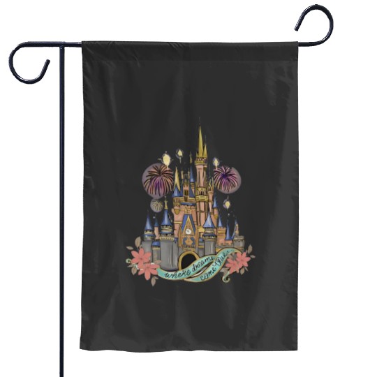 Disney Castle  Color Garden Flags | Magic Kingdom Cinde Castle Garden Flags