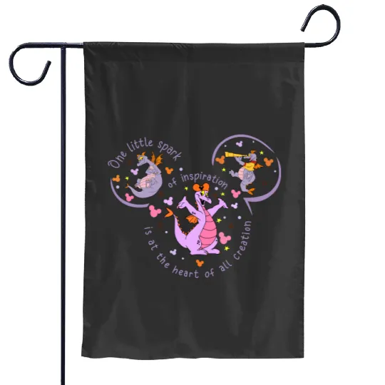 Figment Inspiration Garden Flags, Disney Figment Garden Flags, Purple Dragon Garden Flags, Disney Trip Garden Flags