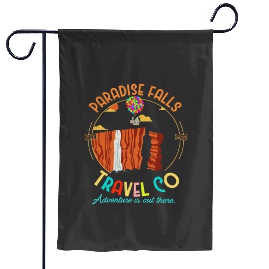 Retro 90s Disney Pixar Up Movie Paradise Falls Travel Co Adventure is Out There  Garden Flags