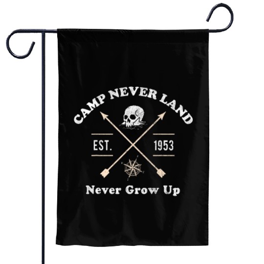 Disney Peter Pan Camp Never Land Est. 1953 Never Grow Up Garden Flags