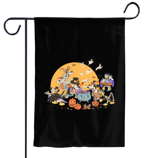 Disney Mickey and Friends Halloween Retro Garden Flags