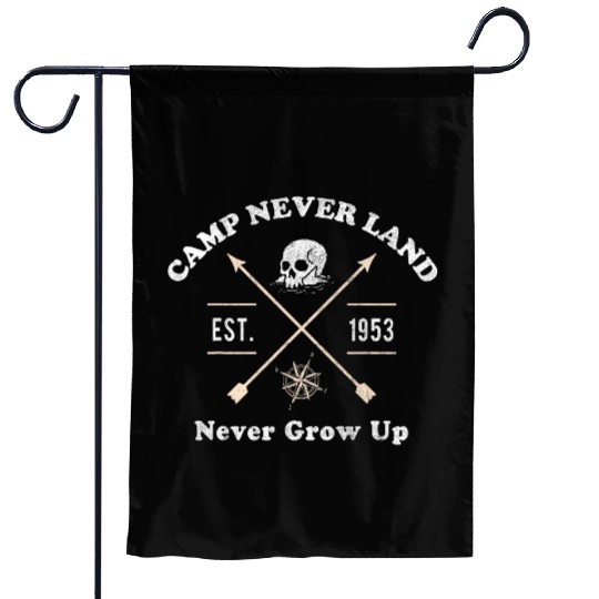 Disney Peter Pan Camp Never Land Est. 1953 Never Grow Up Garden Flags