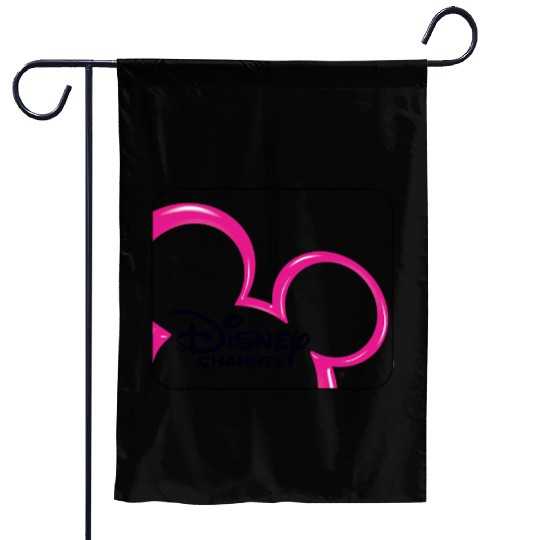 Disney Channel  Mickey Mouse Pink Retro 2000s Logo Garden Flags