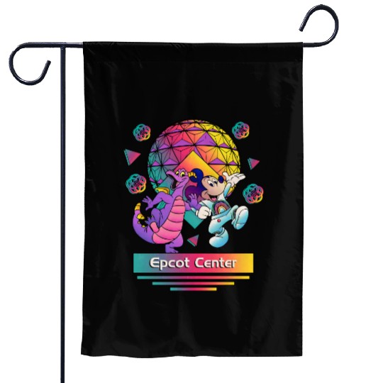 Disney Dragon Figment Garden Flags, Epcot Figment Garden Flags