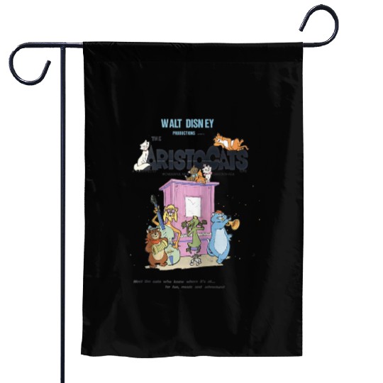 Disney The Aristocats Cats Playing Piano Raglan Baseball Tee Garden Flags