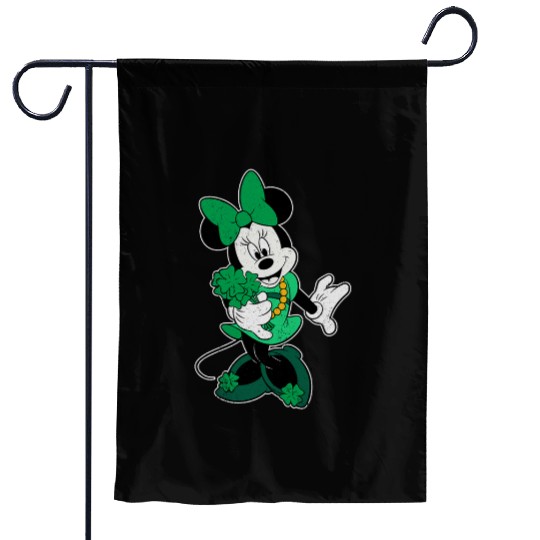 Disney Retro Shamrock Minnie Mouse St. Patricks Day Garden Flags