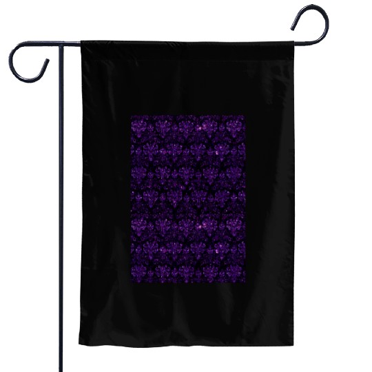 Disney Haunted Mansion purple glitter pattern Graphic Garden Flags