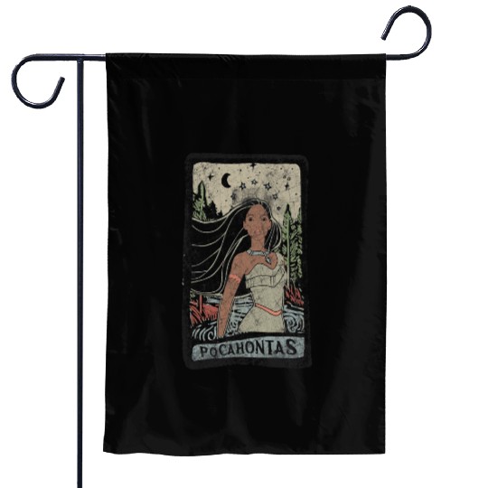 Disney Pocahontas Vintagess Portrait Style Graphic Garden Flags