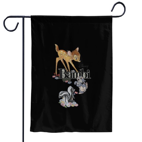 Disney Bambi Group Shot Title Logo Garden Flags