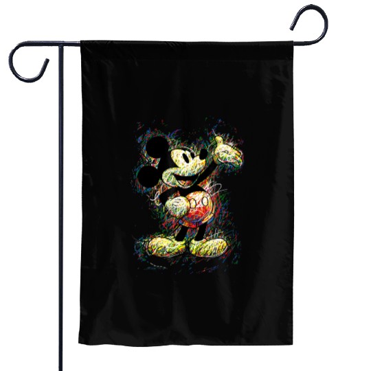 disney mickey mouse scribble Garden Flags
