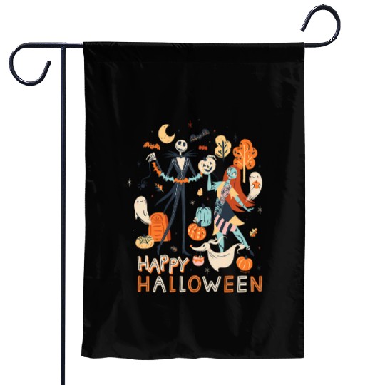 Disney The Nightmare Before Christmas Jack Sally Halloween Garden Flags